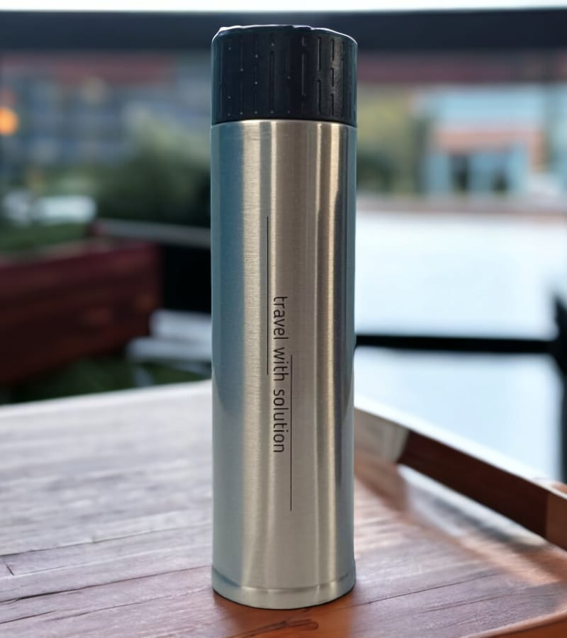 Stainless Steel Hot & Cold Water Bottle - 400 ml (Silver)